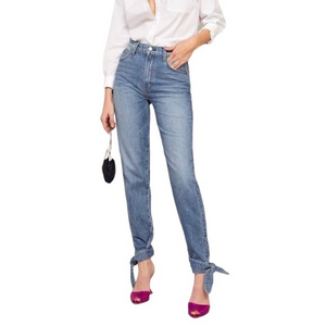 Reformation Chiara Shasta Ankle Ties‎ High Rise Straight Leg Blue Jeans Size 29